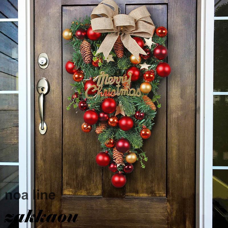 クリスマスリース クリスマス スワッグ オーナメント ナチュラル リース ドア 玄関 庭園 部屋 壁飾り ガーランド 新年飾り