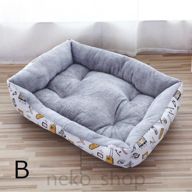 犬ベッド 犬用品 ペット用ベッド ペット 犬 猫 ベッド 矩形 ふわふわ ボリューム 厚手 防寒 暖かい ペットソファ 寝床 ドッグベッド 洗え